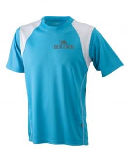 T-Shirt Männer Blau Vorne Dein Name Reflekt Trainingsoutfit
